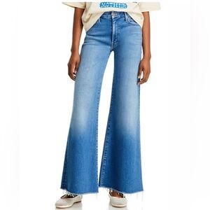 NWT MOTHER The Roller High Rise Wide Leg Jeans in Work Hard Play Hard Sz31